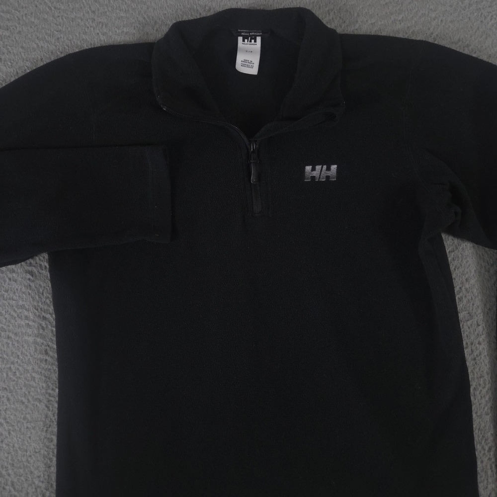 Helly Hansen Pullover Mens Small Black Daybreaker Polartec Fleece Quarter Zip